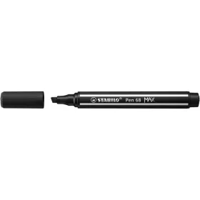   Filctoll, 1-5 mm, vágott hegy, STABILO 'Pen 68 MAX', fekete