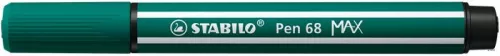 Filctoll, 1-5 mm, vágott hegy, STABILO 'Pen 68 MAX', türkizzöld