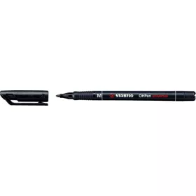 Alkoholos marker, 1 mm, STABILO "OHPen M", fekete