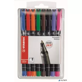   Alkoholos marker, 1 mm, STABILO 'OHPen M', 8 különböző szín
