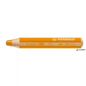   Színes ceruza, kerek, vastag, STABILO 'Woody 3 in 1', narancssárga