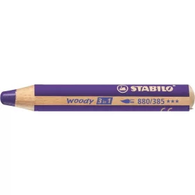   Színes ceruza, kerek, vastag, STABILO 'Woody 3 in 1', viola