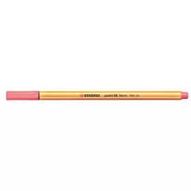 Tűfilc, 0,4 mm, STABILO 'Point 88', neon piros