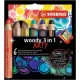 Színes ceruza készlet, kerek, vastag, STABILO 'Woody ARTY 3 in 1', 6 különböző szín