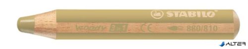 Színes ceruza, kerek, vastag, STABILO 'Woody 3 in 1', arany