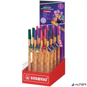   Tűfilc display, 0,4 mm, STABILO "Point 88" "K-Pop démonvadászok"