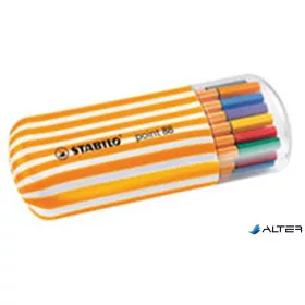   Tűfilc készlet, 0,4 mm, STABILO "Point 88 Zebrui", 20 különböző szín