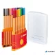 Tűfilc készlet, 0,4 mm, STABILO "Point 88 ColorParade", 20 különböző szín