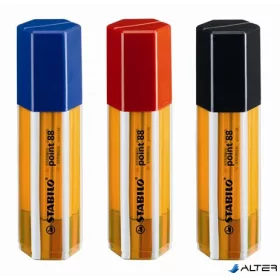  Tűfilc készlet, 0,4 mm, STABILO 'Point 88 Big Point Box', 20 különböző szín