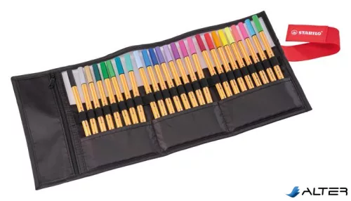 Tűfilc készlet, 0,4 mm, STABILO "Point 88 ARTY", 25 különböző szín