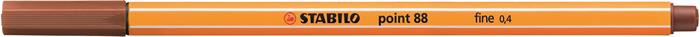 Tűfilc, 0,4 mm, STABILO "Point 88", vörösesbarna