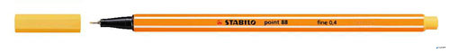 Tűfilc, 0,4 mm, STABILO "Point 88", sárga