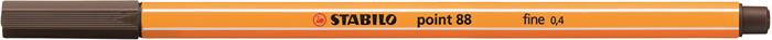 Tűfilc, 0,4 mm, STABILO "Point 88", umbrabarna