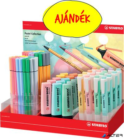 Tűfilc display csomag, 0,4 mm, STABILO "Point 88"