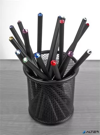 Ceruzák tartóban, vegyes színű SWAROVSKI® kristállyal, 50db-os szett, ART CRYSTELLA®