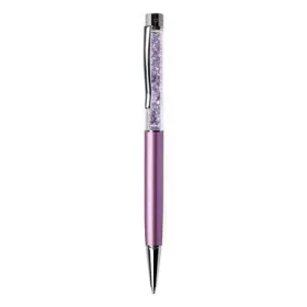   Golyóstoll, világoslila, felül világoslila SWAROVSKI® kristállyal töltve, 14 cm, ART CRYSTELLA®