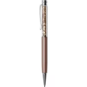   Golyóstoll, rose gold, felül topáz SWAROVSKI® kristállyal töltve, 14 cm, ART CRYSTELLA®