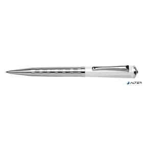   Golyóstoll, fehér-ezüst 'Rialto', fehér SWAROVSKI® kristállyal, 14cm, ART CRYSTELLA®