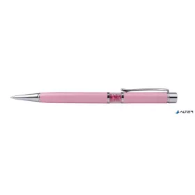   Golyóstoll, Crystals from SWAROVSKI®, rózsaszín, középen pink kristályokkal töltve, ART CRYSTELLA®, 14cm