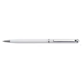   Golyóstoll, fehér "SLIM", fehér SWAROVSKI® kristállyal, 13 cm, ART CRYSTELLA®