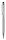 Golyóstoll, ezüst, felül fehér SWAROVSKI® kristállyal töltve, érintővel, 14 cm, ART CRYSTELLA®