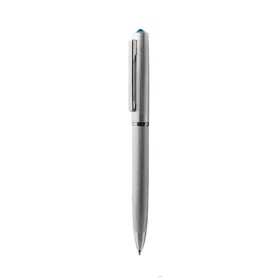   Golyóstoll, ezüst, 'Oslo', aquakék SWAROVSKI® kristállyal, 13 cm, ART CRYSTELLA®