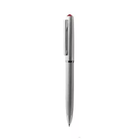   Golyóstoll, ezüst, 'Oslo', light siam piros SWAROVSKI® kristállyal, 13 cm, ART CRYSTELLA®