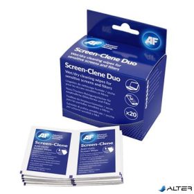   Tisztítókendő, képernyőhöz, 20 db nedves-száraz kendőpár, AF 'Screen-Clene Duo'