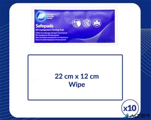 Tisztítókendő, izopropil alkohollal, nagy méretű, 100 db, AF 'Safepads'