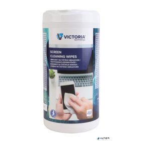   Tisztítókendő, képernyőhöz, 100 db, VICTORIA TECHNOLOGY
