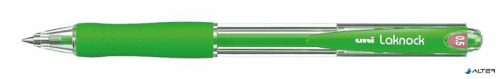 Golyóstoll, 0,3 mm, nyomógombos, UNI 'SN-100 Laknock', zöld