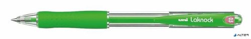 Golyóstoll, 0,3 mm, nyomógombos, UNI "SN-100 Laknock", zöld