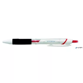   Golyóstoll, 0,35 mm, nyomógombos, fehér tolltest, UNI "SXN-155 Jetstream", piros