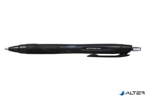 Golyóstoll, 0,35 mm, nyomógombos, fekete tolltest, UNI 'SXN-157S Jetstream Sport', fekete