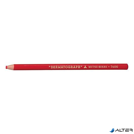 Jelölőceruza, UNI, "Dermatograph", piros