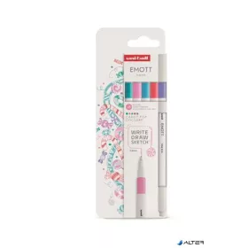   Tűfilc készlet, 0,4 mm, UNI "Emott Candy Pop", 5 különböző szín