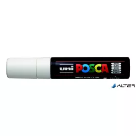   Dekormarker, 15 mm, vágott, UNI "Posca PC-17K", fehér