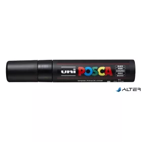   Dekormarker, 15 mm, vágott, UNI "Posca PC-17K", fekete