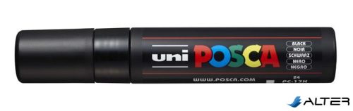 Dekormarker, 15 mm, vágott, UNI "Posca PC-17K", fekete
