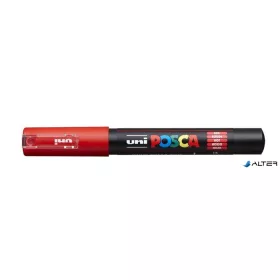Dekormarker, 0,7-1,0 mm, UNI "Posca PC-1M", piros
