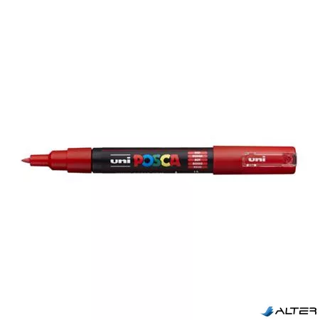 Dekormarker, 0,7-1,0 mm, UNI "Posca PC-1M", piros
