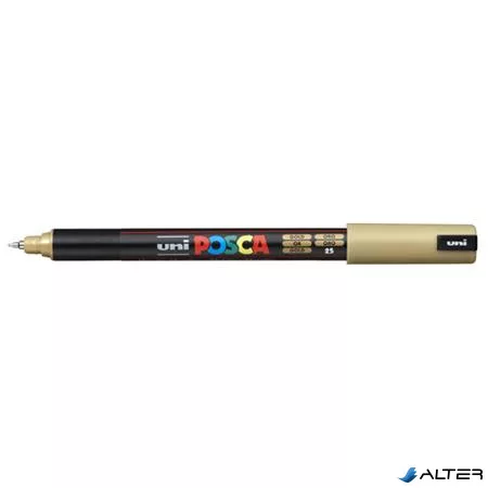 Dekormarker, 0,7 mm, UNI "Posca PC-1MR", arany