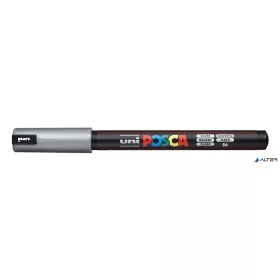 Dekormarker, 0,7 mm, UNI "Posca PC-1MR", ezüst