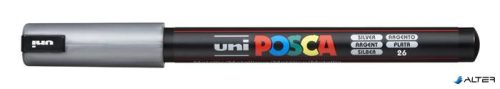 Dekormarker, 0,7 mm, UNI "Posca PC-1MR", ezüst