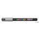 Dekormarker, 0,7 mm, UNI "Posca PC-1MR", ezüst