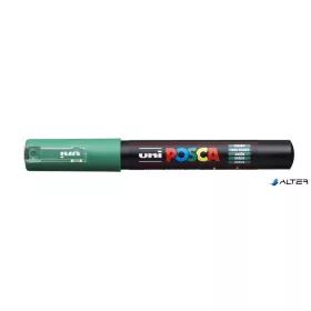 Dekormarker, 0,7-1,0 mm, UNI "Posca PC-1M", zöld