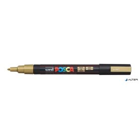 Dekormarker, 0,9-1,3 mm, UNI "Posca PC-3M", arany