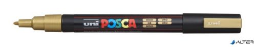Dekormarker, 0,9-1,3 mm, UNI "Posca PC-3M", arany
