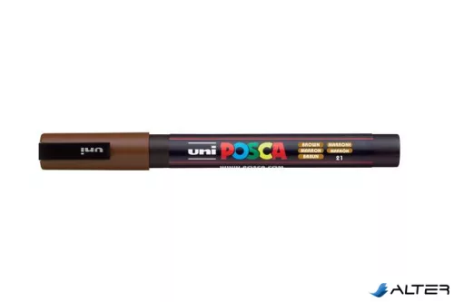 Dekormarker, 0,9-1,3 mm, UNI "Posca PC-3M", barna