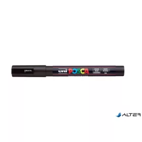Dekormarker, 0,9-1,3 mm, UNI "Posca PC-3M", fekete